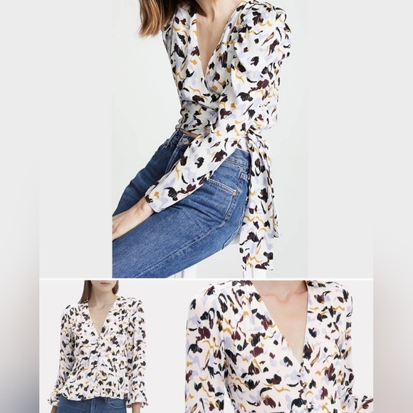 ALC Silk Confetti Wrap Top - Picture 1 of 4